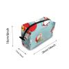 TropicalLife NIXUX Cosmetic Bag for Women Merry Xmas Theme Make up Bag Travel Waterproof Toiletry Bag Zipper Portable Small Pencil Brushes Bag with Handle Strap view 2