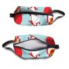 TropicalLife NIXUX Cosmetic Bag for Women Merry Xmas Theme Make up Bag Travel Waterproof Toiletry Bag Zipper Portable Small Pencil Brushes Bag with Handle Strap view 3