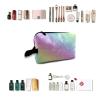 TropicalLife NIXUX Cosmetic Bag for Women Flashing Rainbow Make up Bag Travel Waterproof Toiletry Bag Zipper Portable Small Pencil Brushes Bag with Handle Strap view 4
