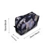 TropicalLife NIXUX Cosmetic Bag for Women Marine Jellyfish Pattern Make up Bag Travel Waterproof Toiletry Bag Zipper Portable Small Pencil Brushes Bag with Handle Strap view 2