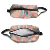 TropicalLife NIXUX Cosmetic Bag for Women Abstract Camouflage Pattern Make up Bag Travel Waterproof Toiletry Bag Zipper Portable Small Pencil Brushes Bag with Handle Strap view 3