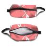 TropicalLife NIXUX Cosmetic Bag for Women Abstract Painting Make up Bag Travel Waterproof Toiletry Bag Zipper Portable Small Pencil Brushes Bag with Handle Strap view 3