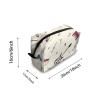 TropicalLife NIXUX Cosmetic Bag for Women Various Music Note Make up Bag Travel Waterproof Toiletry Bag Zipper Portable Small Pencil Brushes Bag with Handle Strap view 2
