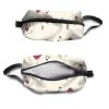 TropicalLife NIXUX Cosmetic Bag for Women Various Music Note Make up Bag Travel Waterproof Toiletry Bag Zipper Portable Small Pencil Brushes Bag with Handle Strap view 3