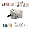 TropicalLife NIXUX Cosmetic Bag for Women Various Music Note Make up Bag Travel Waterproof Toiletry Bag Zipper Portable Small Pencil Brushes Bag with Handle Strap view 4