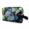 TropicalLife NIXUX Cosmetic Bag for Women Watercolor Butterfly Pattern Make up Bag Travel Waterproof Toiletry Bag Zipper Portable Small Pencil Brushes Bag with Handle Strap view 1