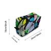 TropicalLife NIXUX Cosmetic Bag for Women Watercolor Butterfly Pattern Make up Bag Travel Waterproof Toiletry Bag Zipper Portable Small Pencil Brushes Bag with Handle Strap view 2