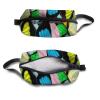 TropicalLife NIXUX Cosmetic Bag for Women Watercolor Butterfly Pattern Make up Bag Travel Waterproof Toiletry Bag Zipper Portable Small Pencil Brushes Bag with Handle Strap view 3