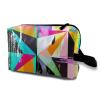 TropicalLife NIXUX Cosmetic Bag for Women Abstract Geometry Make up Bag Travel Waterproof Toiletry Bag Zipper Portable Small Pencil Brushes Bag with Handle Strap view 1