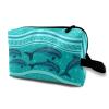 TropicalLife NIXUX Cosmetic Bag for Women Dolphins On The Bottom of The Sea Make up Bag Travel Waterproof Toiletry Bag Zipper Portable Small Pencil Brushes Bag with Handle Strap view 1
