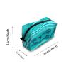 TropicalLife NIXUX Cosmetic Bag for Women Dolphins On The Bottom of The Sea Make up Bag Travel Waterproof Toiletry Bag Zipper Portable Small Pencil Brushes Bag with Handle Strap view 2