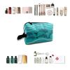 TropicalLife NIXUX Cosmetic Bag for Women Dolphins On The Bottom of The Sea Make up Bag Travel Waterproof Toiletry Bag Zipper Portable Small Pencil Brushes Bag with Handle Strap view 4