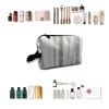 TropicalLife NIXUX Cosmetic Bag for Women Oriental Style Bamboo Forest Background Make up Bag Travel Waterproof Toiletry Bag Zipper Portable Small Pencil Brushes Bag with Handle Strap view 4