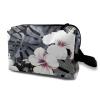 TropicalLife NIXUX Cosmetic Bag for Women Watercolor Hibiscus Pattern Make up Bag Travel Waterproof Toiletry Bag Zipper Portable Small Pencil Brushes Bag with Handle Strap view 1