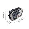 TropicalLife NIXUX Cosmetic Bag for Women Watercolor Hibiscus Pattern Make up Bag Travel Waterproof Toiletry Bag Zipper Portable Small Pencil Brushes Bag with Handle Strap view 2