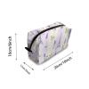 TropicalLife NIXUX Cosmetic Bag for Women Eiffel Tower and Flowers Make up Bag Travel Waterproof Toiletry Bag Zipper Portable Small Pencil Brushes Bag with Handle Strap view 2