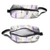 TropicalLife NIXUX Cosmetic Bag for Women Eiffel Tower and Flowers Make up Bag Travel Waterproof Toiletry Bag Zipper Portable Small Pencil Brushes Bag with Handle Strap view 3