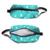 TropicalLife NIXUX Cosmetic Bag for Women Christmas Theme Pattern Make up Bag Travel Waterproof Toiletry Bag Zipper Portable Small Pencil Brushes Bag with Handle Strap view 3
