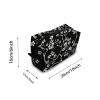 TropicalLife NIXUX Cosmetic Bag for Women Art Cherry Blossom Pattern Make up Bag Travel Waterproof Toiletry Bag Zipper Portable Small Pencil Brushes Bag with Handle Strap view 2