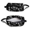 TropicalLife NIXUX Cosmetic Bag for Women Art Cherry Blossom Pattern Make up Bag Travel Waterproof Toiletry Bag Zipper Portable Small Pencil Brushes Bag with Handle Strap view 3