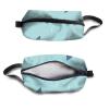 TropicalLife NIXUX Cosmetic Bag for Women Cartoon Shark Pattern Make up Bag Travel Waterproof Toiletry Bag Zipper Portable Small Pencil Brushes Bag with Handle Strap view 3