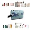 TropicalLife NIXUX Cosmetic Bag for Women Cartoon Shark Pattern Make up Bag Travel Waterproof Toiletry Bag Zipper Portable Small Pencil Brushes Bag with Handle Strap view 4