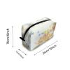 TropicalLife NIXUX Cosmetic Bag for Women Watercolor Flower Pattern Make up Bag Travel Waterproof Toiletry Bag Zipper Portable Small Pencil Brushes Bag with Handle Strap view 2