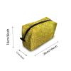 TropicalLife NIXUX Cosmetic Bag for Women A Glittering Illustration Make up Bag Travel Waterproof Toiletry Bag Zipper Portable Small Pencil Brushes Bag with Handle Strap view 2