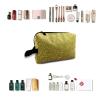 TropicalLife NIXUX Cosmetic Bag for Women A Glittering Illustration Make up Bag Travel Waterproof Toiletry Bag Zipper Portable Small Pencil Brushes Bag with Handle Strap view 4