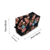 TropicalLife NIXUX Cosmetic Bag for Women Plums and Blue Butterflies Make up Bag Travel Waterproof Toiletry Bag Zipper Portable Small Pencil Brushes Bag with Handle Strap view 2