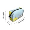 TropicalLife NIXUX Cosmetic Bag for Women Cute Cartoon Cow Make up Bag Travel Waterproof Toiletry Bag Zipper Portable Small Pencil Brushes Bag with Handle Strap view 2
