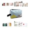 TropicalLife NIXUX Cosmetic Bag for Women Cute Cartoon Cow Make up Bag Travel Waterproof Toiletry Bag Zipper Portable Small Pencil Brushes Bag with Handle Strap view 4