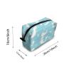 TropicalLife NIXUX Cosmetic Bag for Women Abstract Mermaid Pattern Make up Bag Travel Waterproof Toiletry Bag Zipper Portable Small Pencil Brushes Bag with Handle Strap view 2