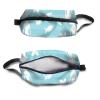TropicalLife NIXUX Cosmetic Bag for Women Abstract Mermaid Pattern Make up Bag Travel Waterproof Toiletry Bag Zipper Portable Small Pencil Brushes Bag with Handle Strap view 3