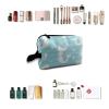 TropicalLife NIXUX Cosmetic Bag for Women Abstract Mermaid Pattern Make up Bag Travel Waterproof Toiletry Bag Zipper Portable Small Pencil Brushes Bag with Handle Strap view 4