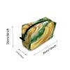 TropicalLife NIXUX Cosmetic Bag for Women Watercolor Banana Pattern Make up Bag Travel Waterproof Toiletry Bag Zipper Portable Small Pencil Brushes Bag with Handle Strap view 2