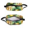 TropicalLife NIXUX Cosmetic Bag for Women Watercolor Banana Pattern Make up Bag Travel Waterproof Toiletry Bag Zipper Portable Small Pencil Brushes Bag with Handle Strap view 3