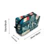 TropicalLife NIXUX Cosmetic Bag for Women French Architectural Landmarks Make up Bag Travel Waterproof Toiletry Bag Zipper Portable Small Pencil Brushes Bag with Handle Strap view 2