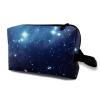 TropicalLife NIXUX Cosmetic Bag for Women Vast Pattern of Stars Make up Bag Travel Waterproof Toiletry Bag Zipper Portable Small Pencil Brushes Bag with Handle Strap view 1