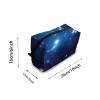 TropicalLife NIXUX Cosmetic Bag for Women Vast Pattern of Stars Make up Bag Travel Waterproof Toiletry Bag Zipper Portable Small Pencil Brushes Bag with Handle Strap view 2