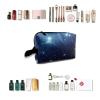 TropicalLife NIXUX Cosmetic Bag for Women Vast Pattern of Stars Make up Bag Travel Waterproof Toiletry Bag Zipper Portable Small Pencil Brushes Bag with Handle Strap view 4