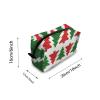 TropicalLife NIXUX Cosmetic Bag for Women Red and Green Christmas Trees Make up Bag Travel Waterproof Toiletry Bag Zipper Portable Small Pencil Brushes Bag with Handle Strap view 2