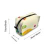 TropicalLife NIXUX Cosmetic Bag for Women Cartoon Dinosaur Pattern Make up Bag Travel Waterproof Toiletry Bag Zipper Portable Small Pencil Brushes Bag with Handle Strap view 2