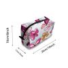 TropicalLife NIXUX Cosmetic Bag for Women Colorful Butterflies And Flowers Make up Bag Travel Waterproof Toiletry Bag Zipper Portable Small Pencil Brushes Bag with Handle Strap view 2