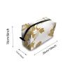 TropicalLife NIXUX Cosmetic Bag for Women Japanese Retro Floral Pattern Make up Bag Travel Waterproof Toiletry Bag Zipper Portable Small Pencil Brushes Bag with Handle Strap view 2