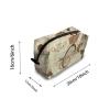 TropicalLife NIXUX Cosmetic Bag for Women Fu Cuba Dawn Letter Make up Bag Travel Waterproof Toiletry Bag Zipper Portable Small Pencil Brushes Bag with Handle Strap view 2