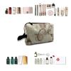 TropicalLife NIXUX Cosmetic Bag for Women Fu Cuba Dawn Letter Make up Bag Travel Waterproof Toiletry Bag Zipper Portable Small Pencil Brushes Bag with Handle Strap view 4
