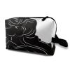 TropicalLife NIXUX Cosmetic Bag for Women Japanese Samurai Pattern Make up Bag Travel Waterproof Toiletry Bag Zipper Portable Small Pencil Brushes Bag with Handle Strap view 1