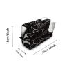 TropicalLife NIXUX Cosmetic Bag for Women Japanese Samurai Pattern Make up Bag Travel Waterproof Toiletry Bag Zipper Portable Small Pencil Brushes Bag with Handle Strap view 2