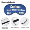 Custom Funny Sleep Mask Funny and Comfortable Eye Mask Design Your Text for Birthday Sleepover Gift Wedding Bridesmaid Anniversary Royal Blue view 4